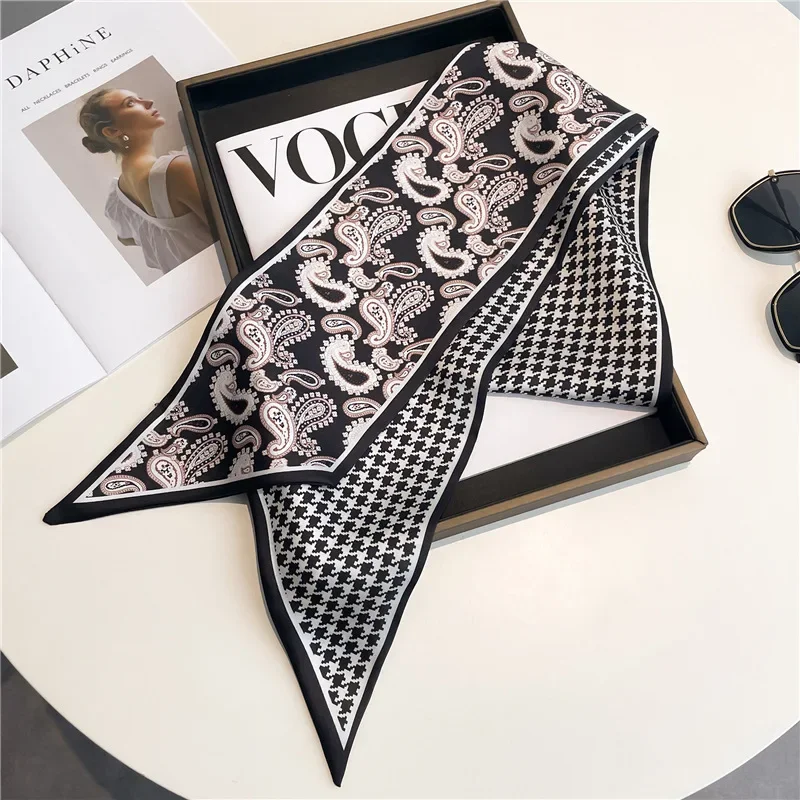 العلامة التجارية الفاخرة الحصان المطبوعة وشاح أنيق نحيل رقيقة حريري وشاح المرأة عارضة وشاح للرقبة الزخرفية