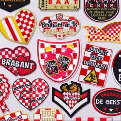Nederlandse carnaval patch Brabant embleem opstrijkbare patches op kleding borduurpatches voor kleding ​ ​ Festival Decorat Sticker