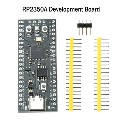 RP2350A Development Board with Dual Core Processor 16MB QSPI Flash Programmable IO for Raspberry Pi Pico 2 Projects