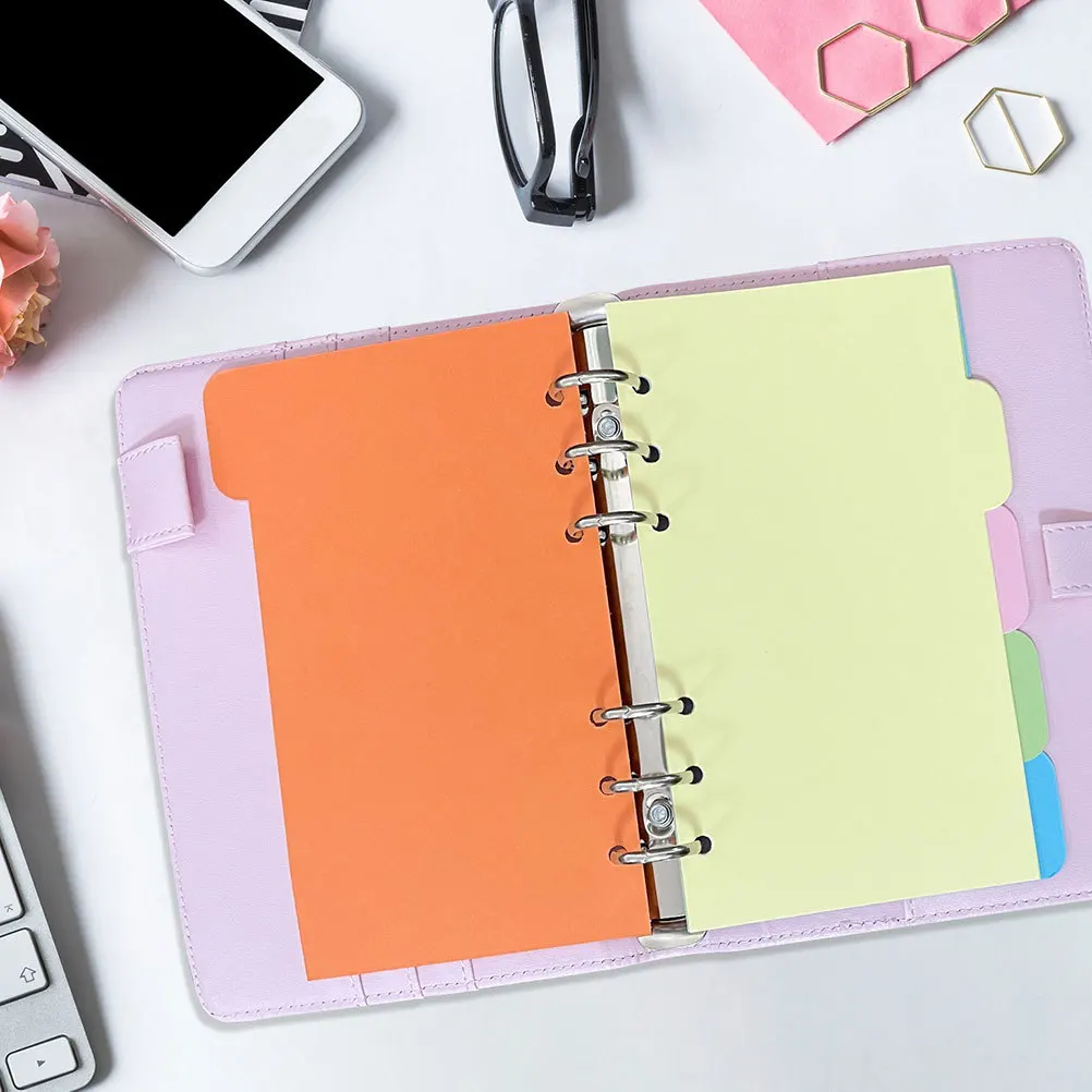 

30 pcs Pocketbook Loose Leaf Papers Replacement Core 6-Hole Index Dividers For School Stationery Notebook Planner Tab Divider