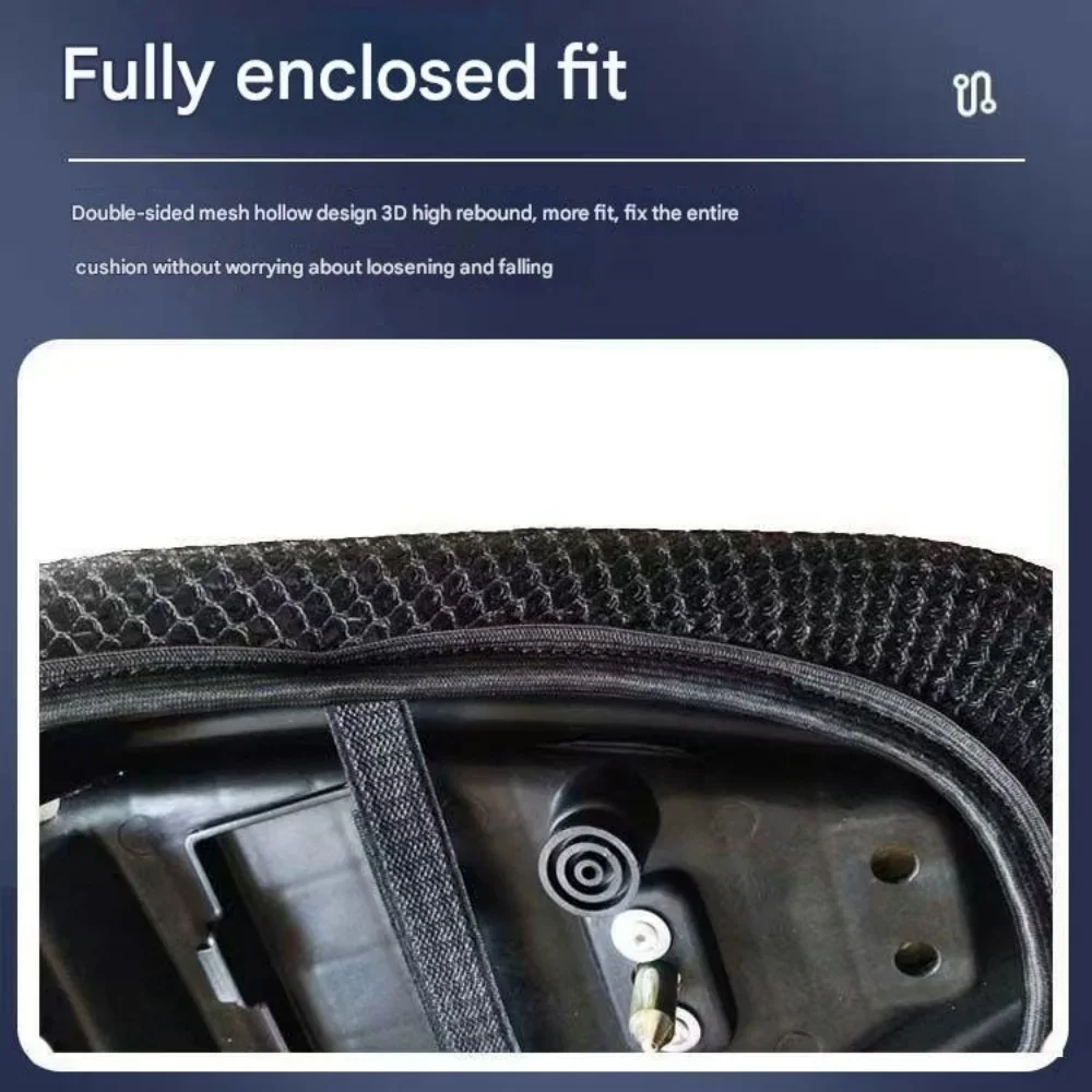 مناسبة ل Qj موتور Mtx 125 غطاء مقعد حماية دراجة نارية العزل الحراري غطاء مقعد تنفس التهوية غطاء مقعد صافي