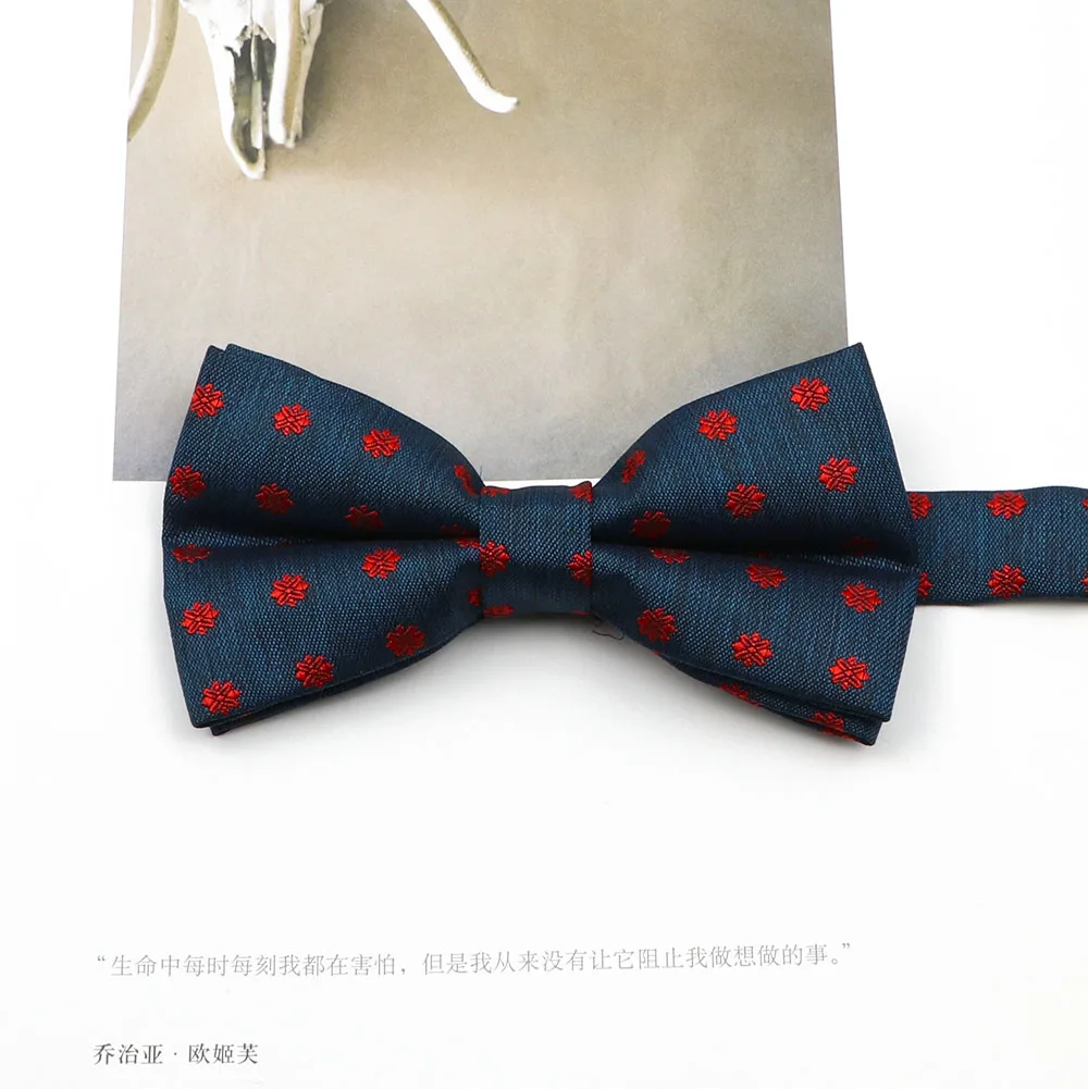 เนคไทดอกไม้ผ้าโพลีเอสเตอร์สำหรับผู้ชายทันสมัยอุปกรณ์แต่งงานเสื้อยืดคอกลมชายวินเทจ