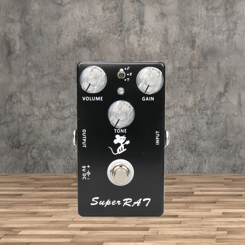 

Гитарная педаль дисторшна Moskyaudio Super Rat ручной работы, 3 режима: классический дисторшн/буст/пре-амп, True Bypass для бас-гитары/гитары