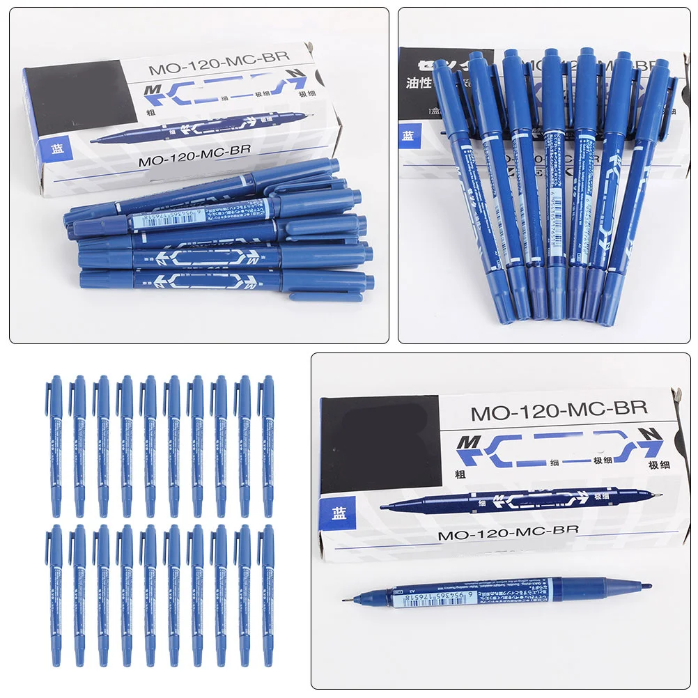 

20 шт. двуглавые ручки для рисования, татуировки, карандаши для рисования, масляные чернила, ручка для татуировки, водостойкие тонкие кончики, принадлежности для татуировки, боди-арт