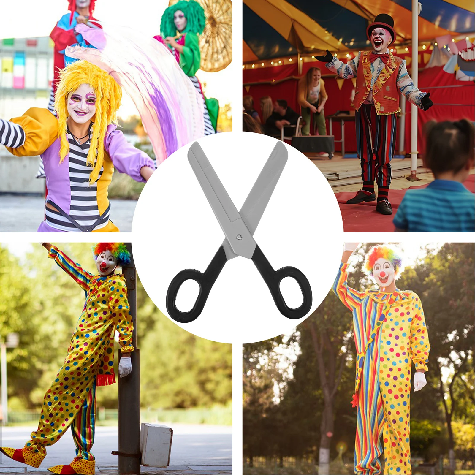 Oversized Clown Schaar Prop Lichtgewicht Plastic Giant Schaar voor het uitvoeren van Dans Film Shoot Cosplay Decoratie Humoristisch