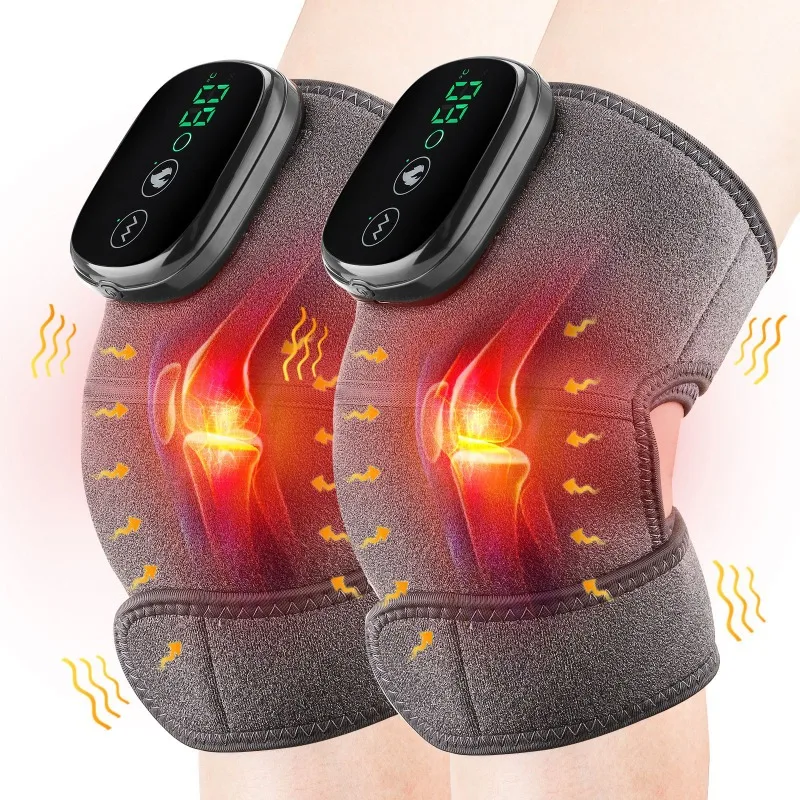 

Heating Massage Knee Brace Vibration Hot Compress Old Cold Legs Physiotherapy Device Touch Screen with Lock Double Only