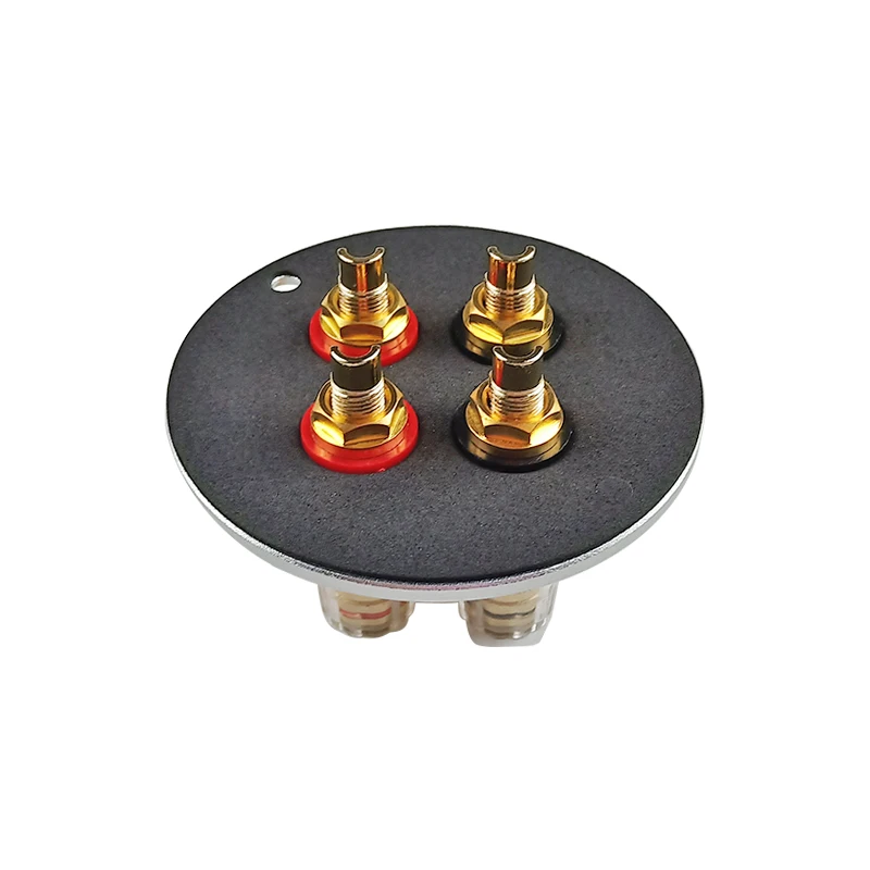 GHXAMP 75mm Round All-copper Terminal Box Speaker Junction Box DIY Accessories 1PC