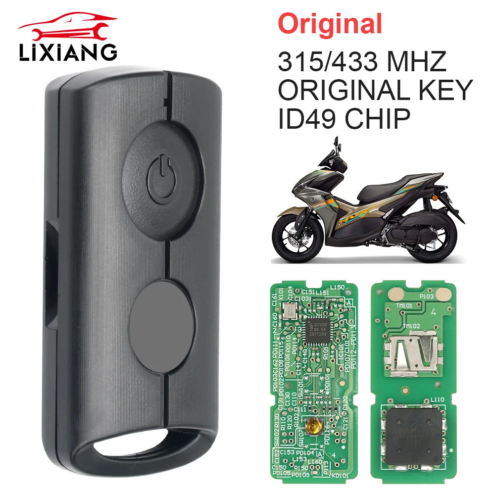

5Pcs/lot LIXiang World Original Motorcycle Remote Control Key Fit For YAMAHA XMAX XMAX300 NVX NVX155 AEROX JAUNS QBIX ID49 Chi