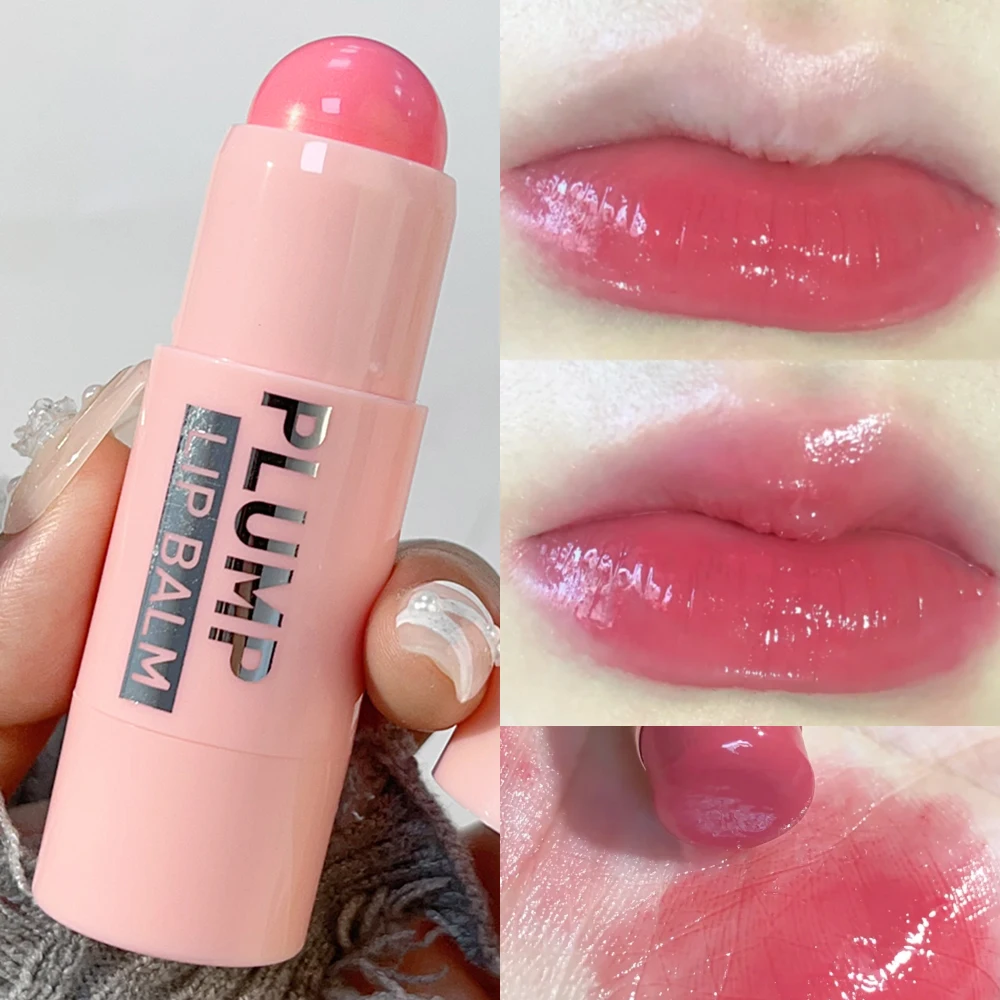 Lasting Pink Jelly Lip Balm Moisturize Waterproof Nourish Red Lipstick Non-Stick Cup Hydrating Colored Lip Tint Makeup Cosmetics