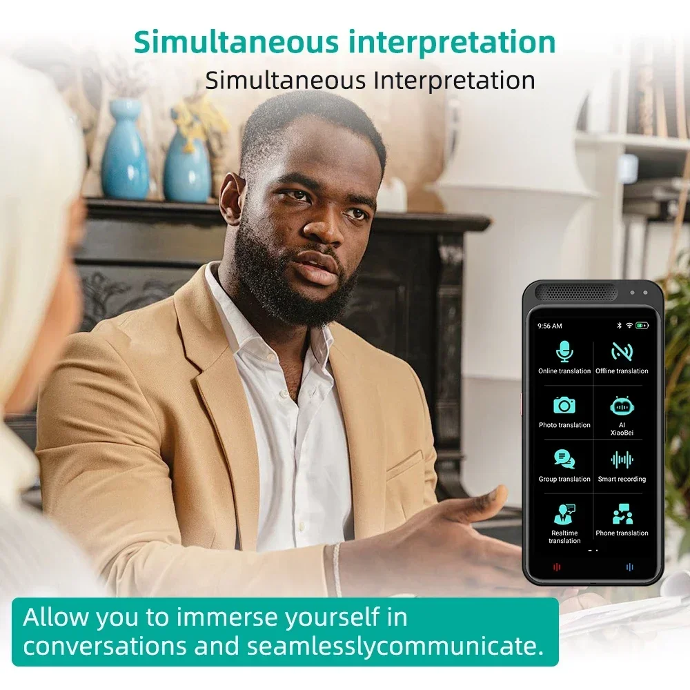 Perangkat Penerjemah Portabel 2025, 138 Bahasa Real-time Online dan Offline, Penerjemah Suara Cerdas dengan ChatGpt AI
