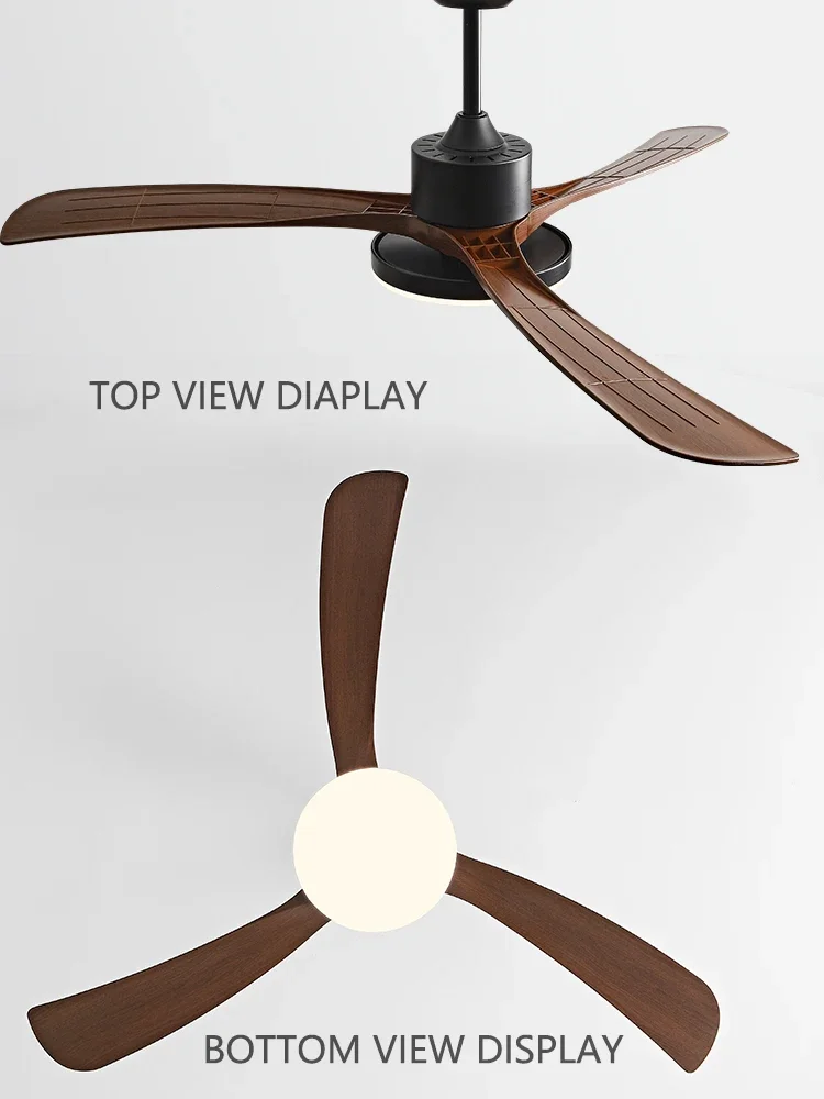 46 Inch DC Ceiling Fans Living Room Electric Fan Lights Black White Fan Leaf Remote Control Ceiling Fan with Led Light 110-220V