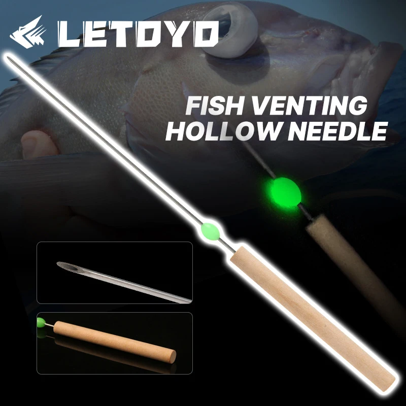 Stainless Steel Deflating Needle Sea Fishing Help Release Fish Gas Venting Tool Deep Sea Fish Exhaust Hollow Needle Tool