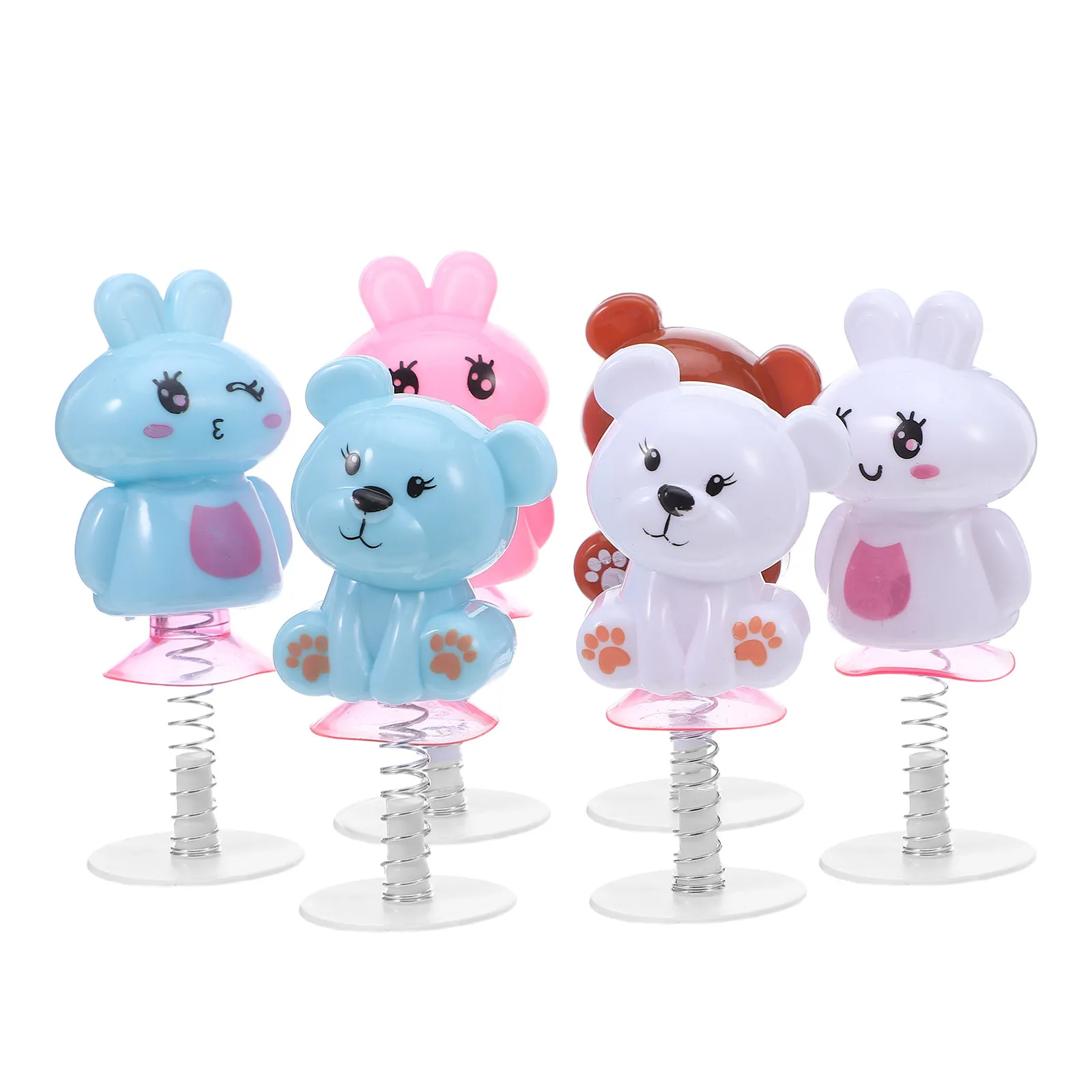 

24Pcs Jumping Spring Rabbit Bear Cartoon Animals Desktop Kids Party Favors Classroom Rewards Stocking Stuffers for Kids