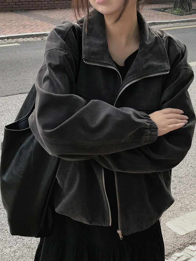 

Шикарный свободный повседневный женский топ из Гонконга, топ 202, осень-зима, Новое поступление, корейское свободное женское пальто