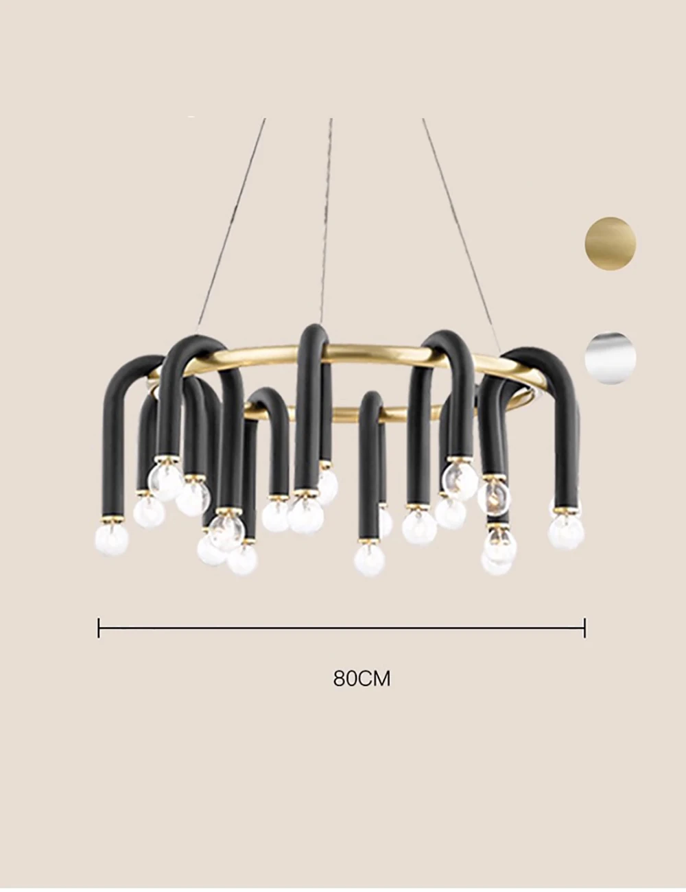 Moderne runde Kronleuchter Villa Luxus u Form Kronleuchter Designer mit 20 Kronleuchter führte Wohnzimmer hängende Leuchten – Detail 3