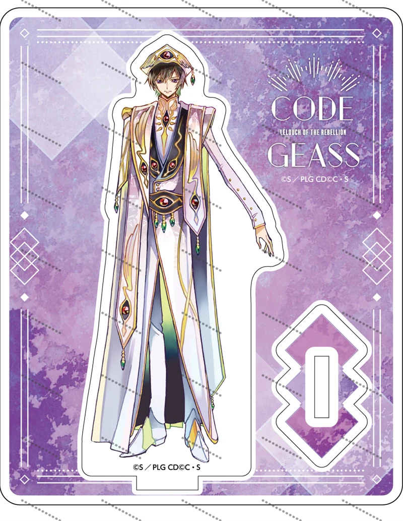 انمي ياباني كود GEASS Lelouch of The Rebellion الأجهزة الطرفية Lelouch Lamperouge/فيلة سبعة شخصيات أكريليك حامل الهدايا