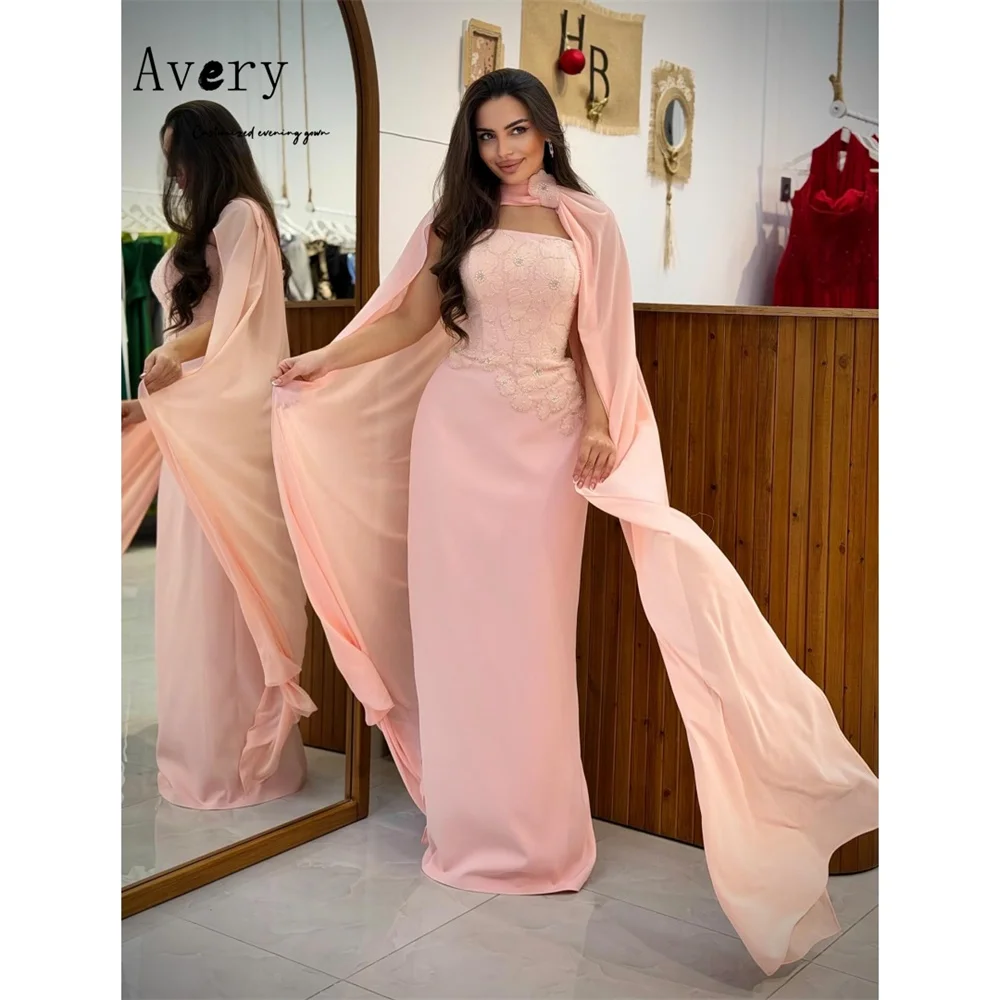 

Avery Custom Pink Fishtail Flower Tube Top Elegant Night Dresses for Luxury Party Women's Wedding Evening Dress 2026 Woman Prom