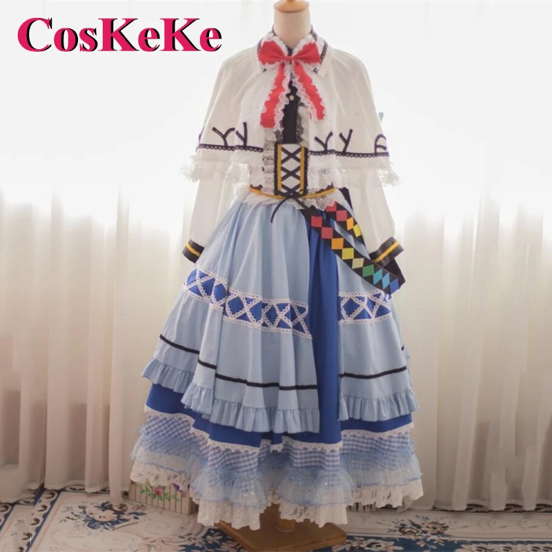 

CosKeKe [Customized] Hinanawi Tenshi Cosplay Anime Game Touhou Project Costume Gorgeous Sweet Dress Party Role Play Clothing