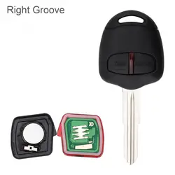 Clé télécommande à 2 boutons 433Mhz, avec puce ID46 et lame non coupée, pour MITSUBISHI Outlander/Pajero/Montero/Triton ASX Lancer