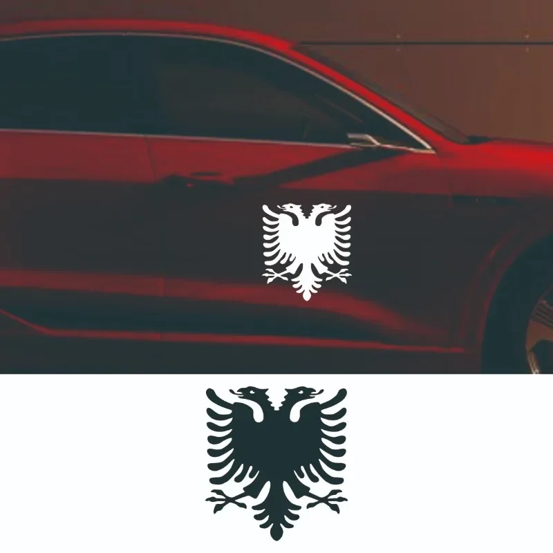 

Vinyl Decal Albanian Double Headed Eagle Car Sticker Waterproof Auto Decors on Truck Bumper Rear Window