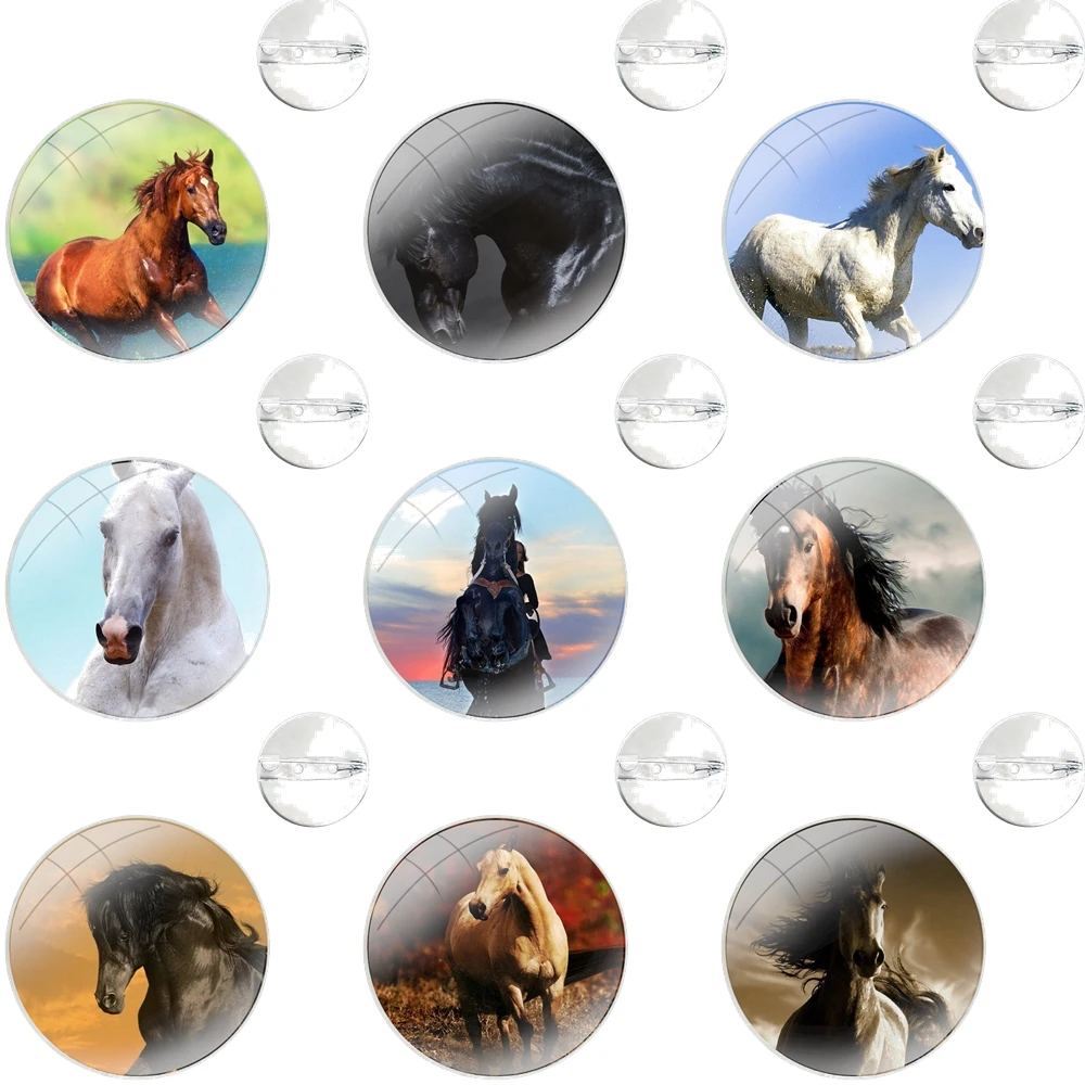 Pin Icons Brooch Jewelry Accessories Horse Galloping Horse