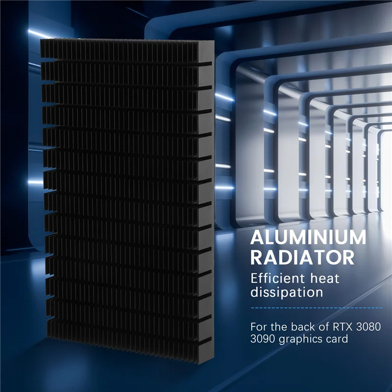 5X مشعاع ألومنيوم ذاتي الصنع لبطاقة الرسومات RTX 3080 3090 الخلفية VRAM، لوحة خلفية MOD GPU 150X90x15mm-A74Z #5