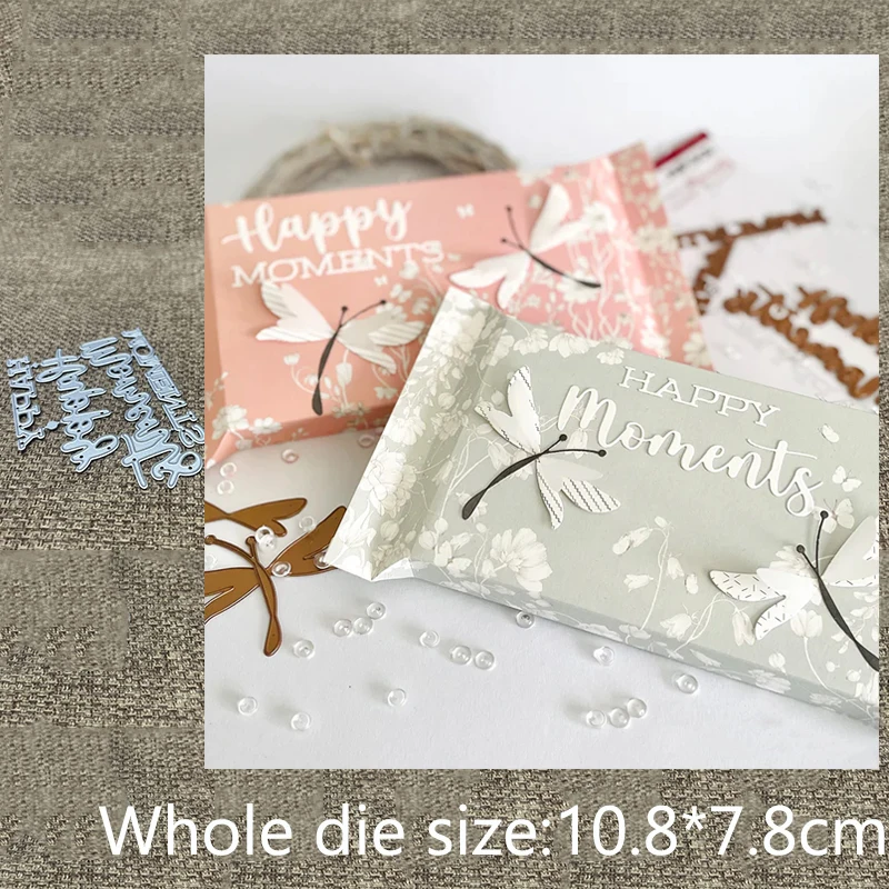 XLDesign Craft Металлическая трафаретная форма Вырубная штамп счастливые моменты украшения высечка для скрапбукинга Альбом Бумажная открытка Ремесло Тиснение