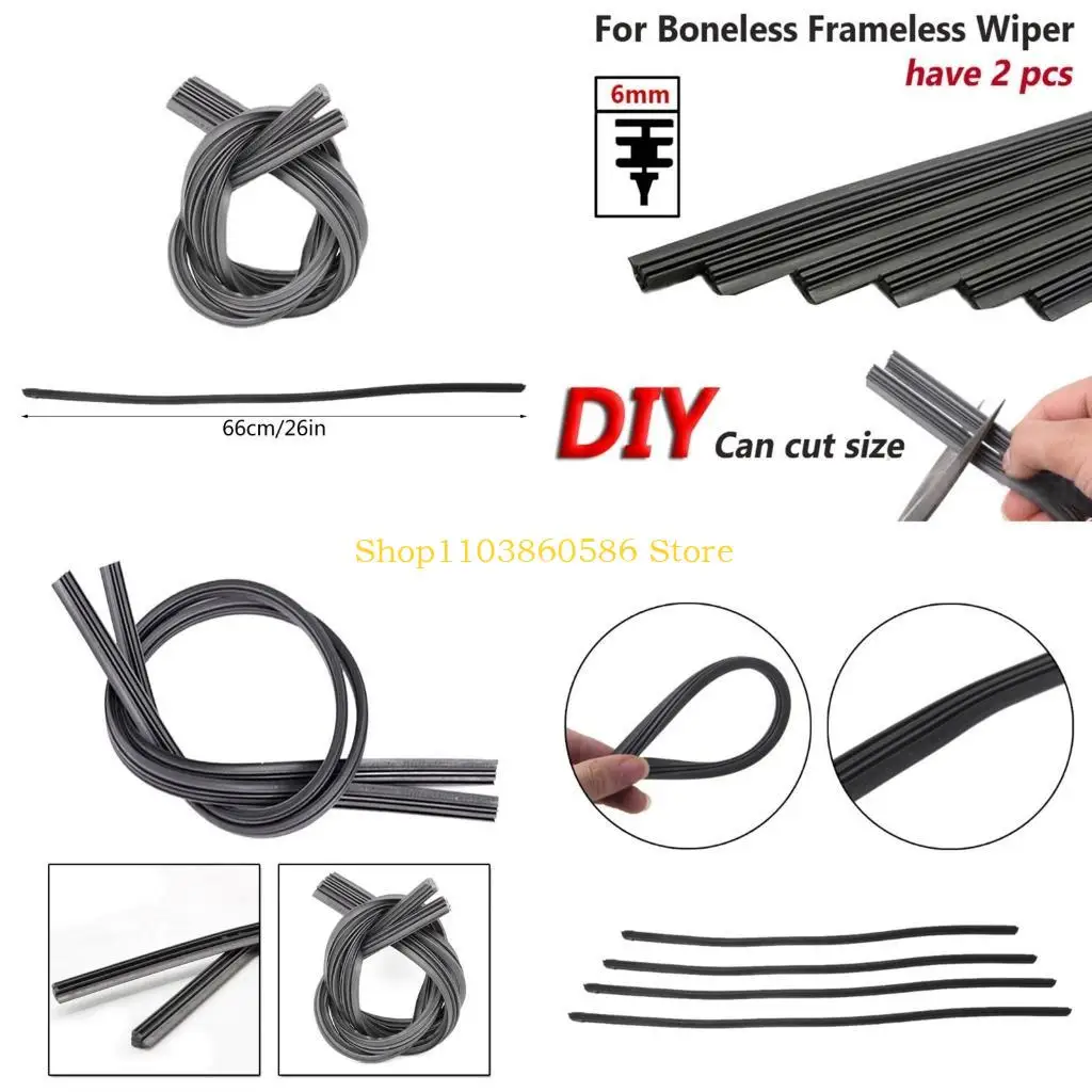 

242A Windshield Windscreen 26'' Car Wiper Blade Replacement Insert Refill Rubber Strip Set of 2