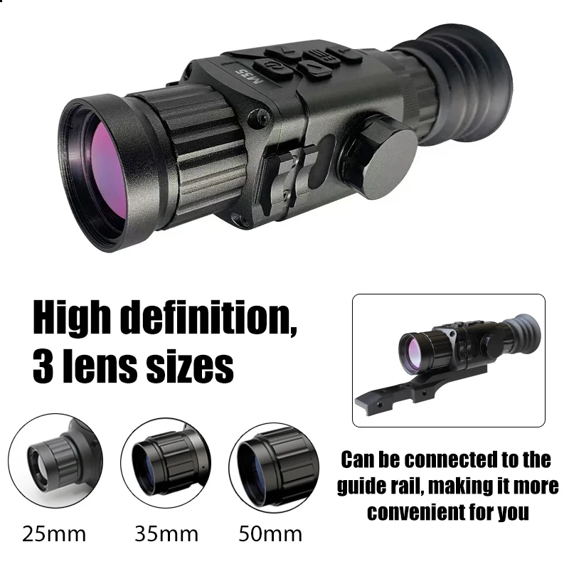 RLS-M35/50LRF Thermal Camera for Hunting Monocular Adjustable Focus Infrared Lens Thermal Socpe Night Sight Outdoor Observation