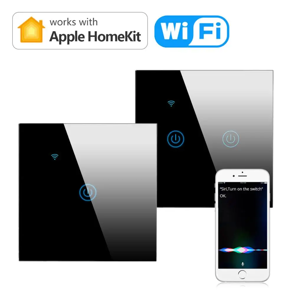 LED Light switch WIFI Switch Apple Homekit Touch Sensor switch EU Standard 220V 240V Smart Home Control