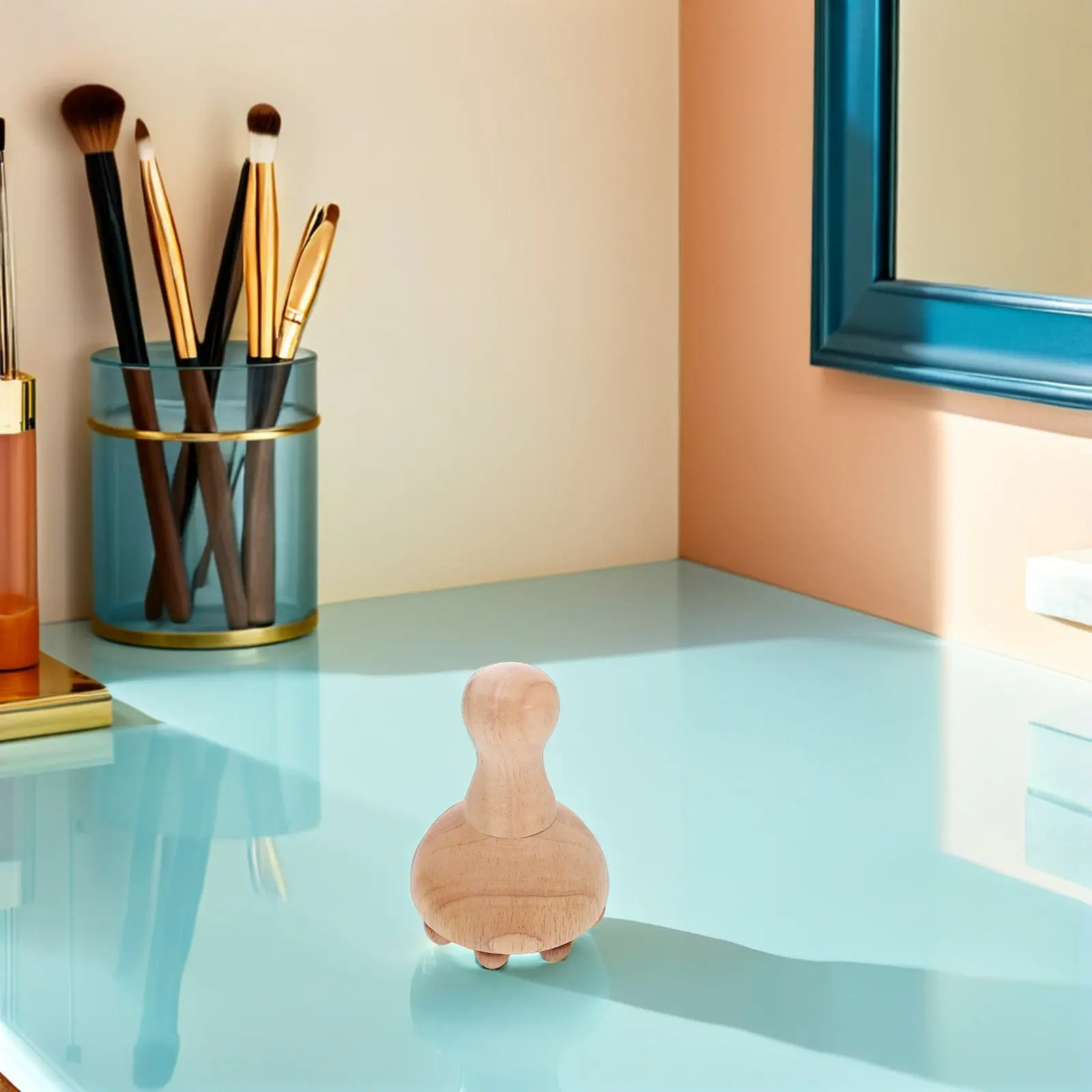 

Деревянный массажный инструмент для терапии, натуральная деревянная щетка для тела, эргономичный ручной массажер для расслабления мышц, ролик для точечного массажа меридианов