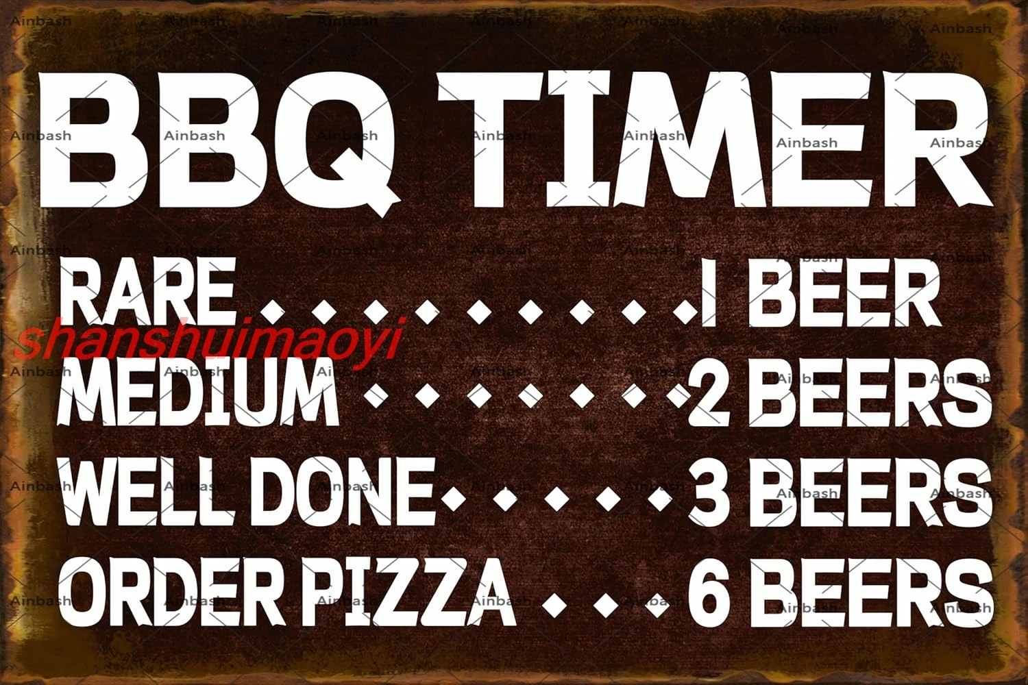 Funny Kitchen BBQ Timer Vintage Signs Metal Retro Barbecue Sign Grilling For Outdoor garden Backyard Bar Kitchen tin Signs  sign
