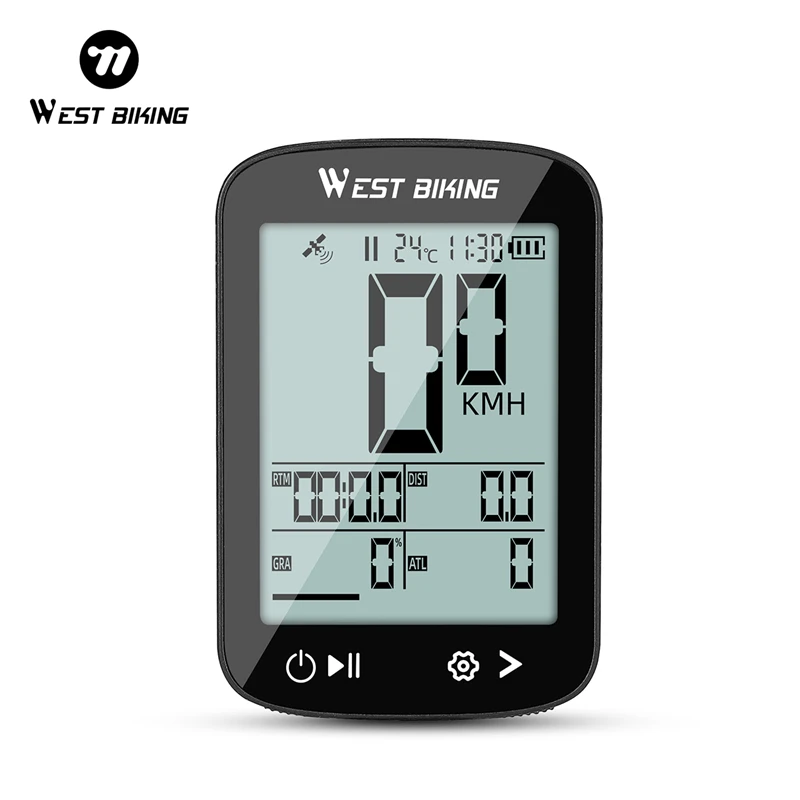 

WEST BIKING Bike Computer GPS Wireless Bicycle Cycling Odometer Speedometer 2.4" Waterproof GPS BDS Road Cycling Accessories