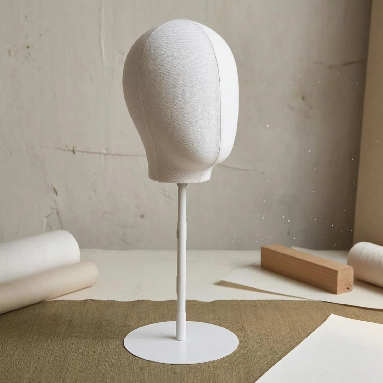 adjustable-mannequin-head-stand-stainless-steel-base-hat-display-head-lightweight-sturdy-construction