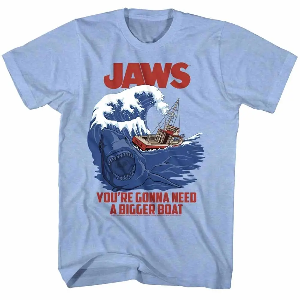 Jaws Shark Swell Need a Bigger Boat Men\'s T Shirt Wave Danger Ocean Swell Movie