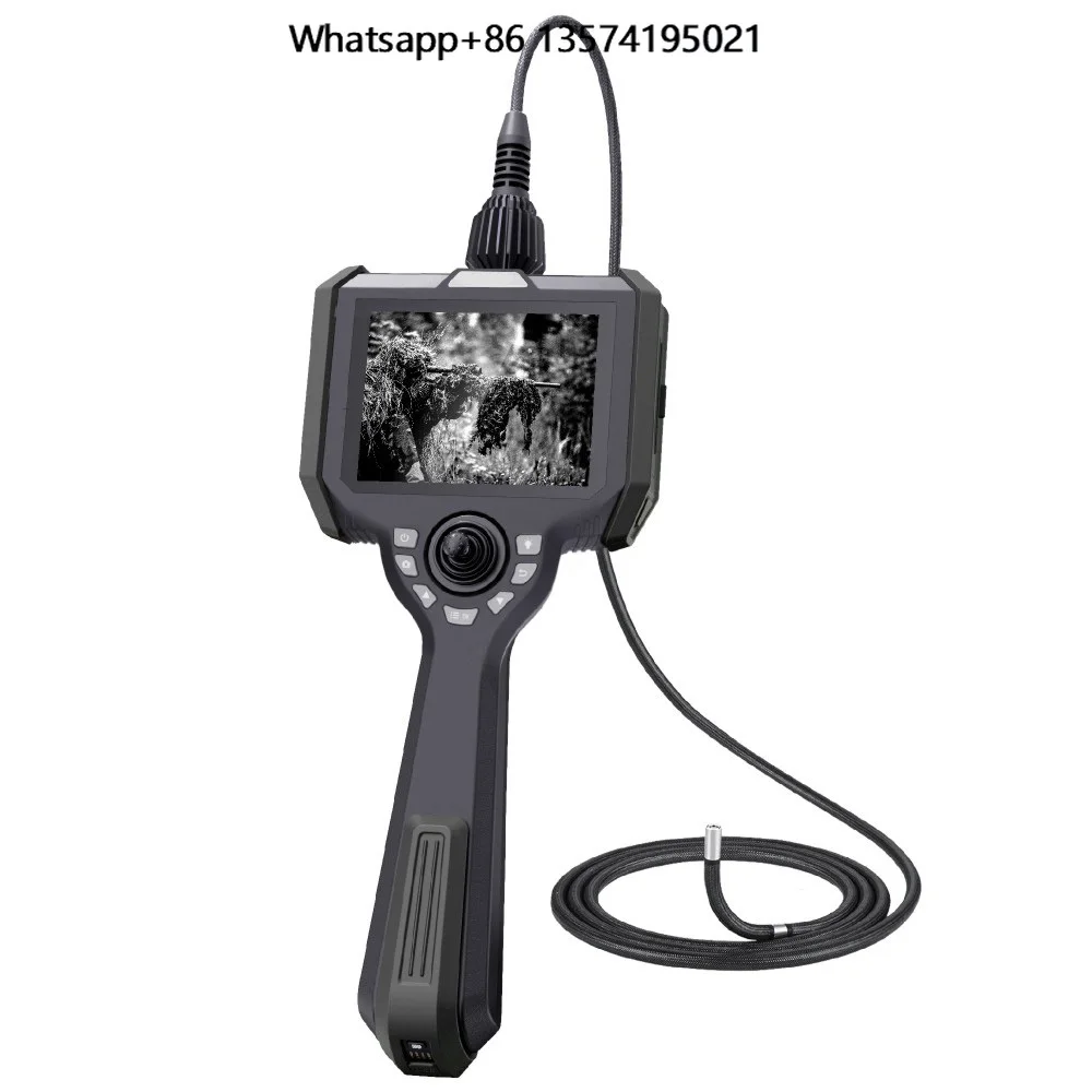 360 Degree Steering Industrial Endoscope,39mm IP67 Waterproof Led Articulating  Borescope ,5'' Screen Endoscopic 2m