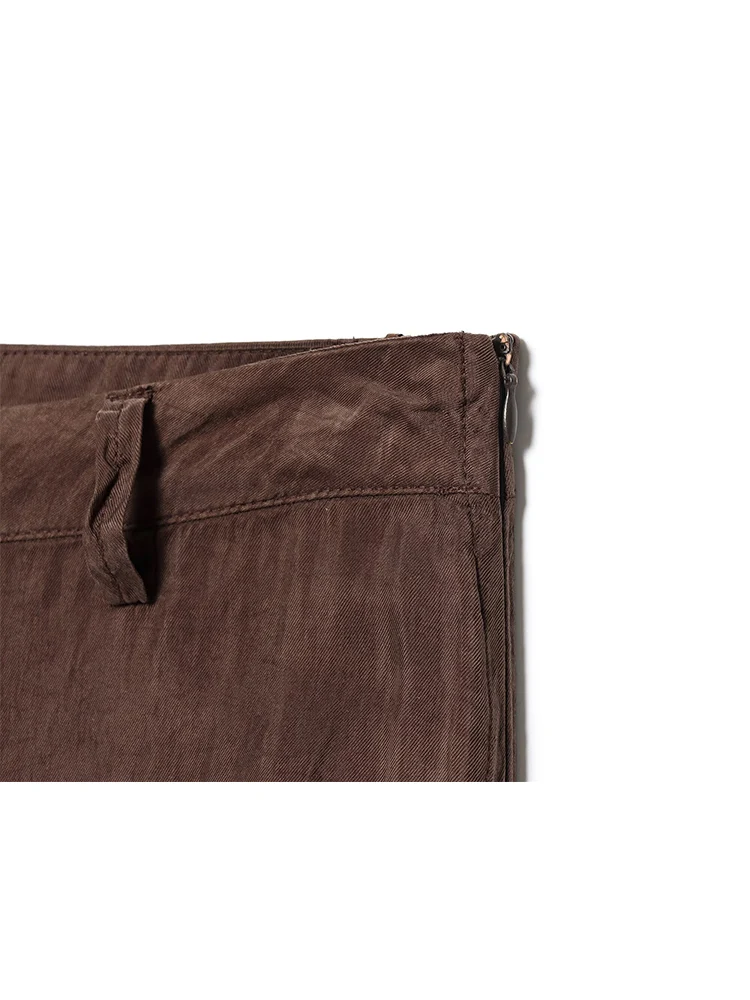 TFMLN ผู้หญิง Chic Top กางเกงชุด Elegant เปิดลงปกเสื้อแขนสั้นเอวสูงตรงกางเกง Chic Lady Leisure ชุด