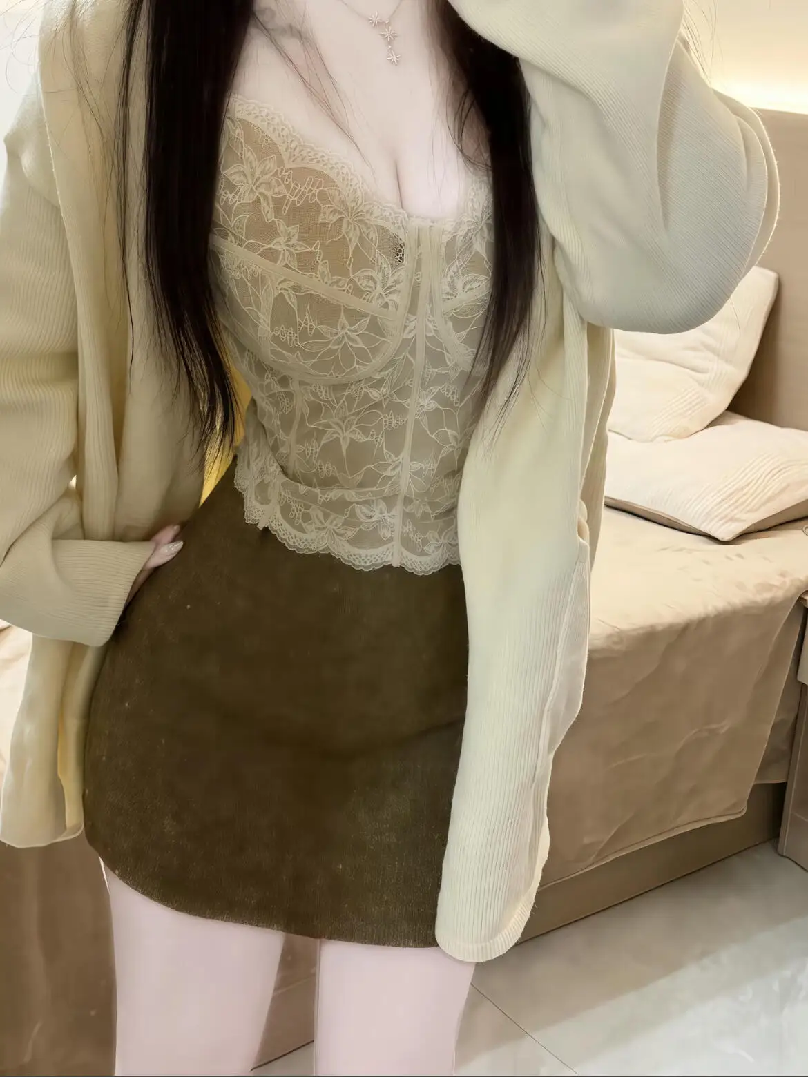 

Korean Sle Lazy Faion Women's Knitted Outerwear And ter Top Early Autumn Set Retro Skirt Trendy And Beautiful