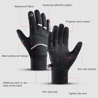 Polar Fleece Plush Thickened Gloves Soft Anti-splash Water Unisex Windproof Gloves Touch Screen Warmer Finger Mittens Cycling