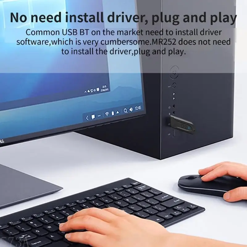 573A BT5.3 يدعم محول USB USB الصوت اللاسلكي USB لدعم اثنين