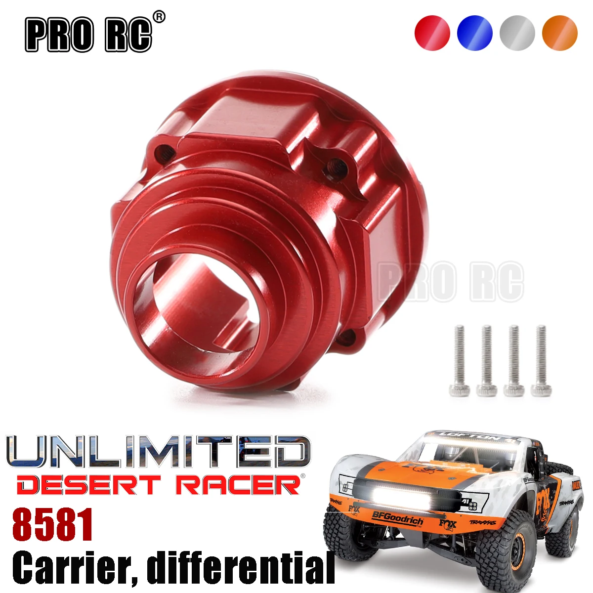 

1Pcs Aluminum Differential Diff Case Front or Center Cover 8581 8581X for Traxxas 1/7 UDR Unlimited Desert Racer 85076-4 85086-4