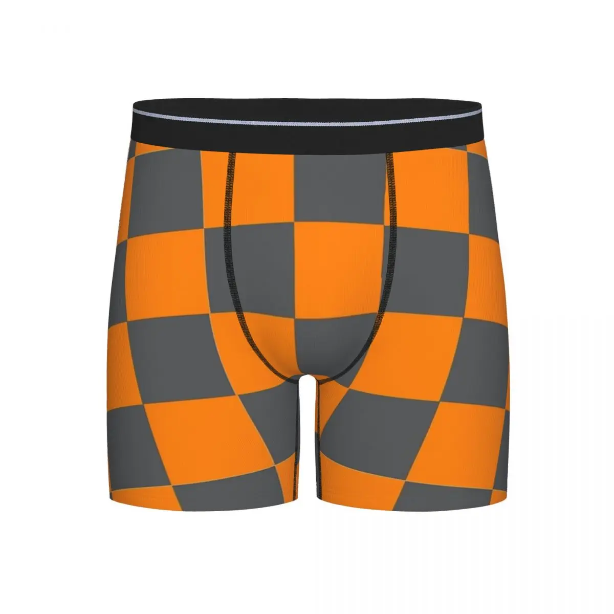 

Long Boxer Underpants Shorts Tennessee Orange And Smokey Grey Checker Pattern Panties Male Underwear Homme Man Boyfriend Gift
