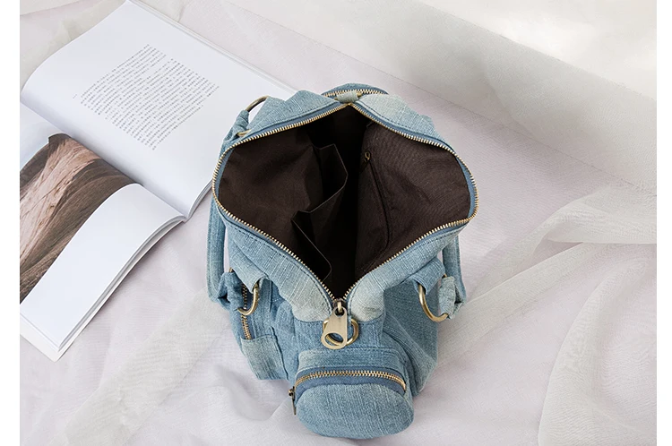 Vintage Women Handbag Quality Denim Female Shoulder Bag New Luxury Design Lady Totes Casual Cowboy Ladies Messenger Bag Blue