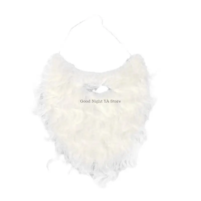 Santa Fake Beards Kostüm Bart Alter Mann Schnurrbart Kostüm Halloween Lustiger Bart Gesichtshaar Zubehör für Cosplay Party