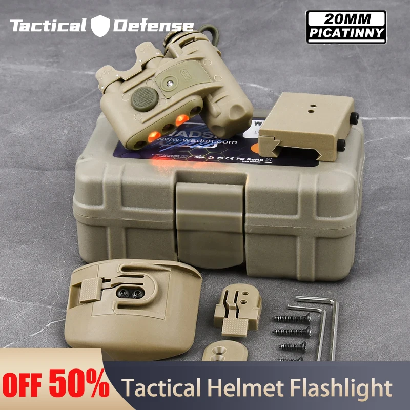 

WADSN GEN2 Tactical Airsoft Helmet Flashlight WADSN Helmet Light Hunting White Red LED Lighting Suitable For 20MM Picatinny Rail