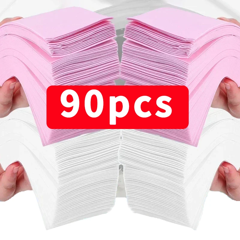 90pcs Portable Laundry Sheet Fruit Crystal Laundry Bubble Paper Cleaning Sheet Strong Decontamination Scent Lasting