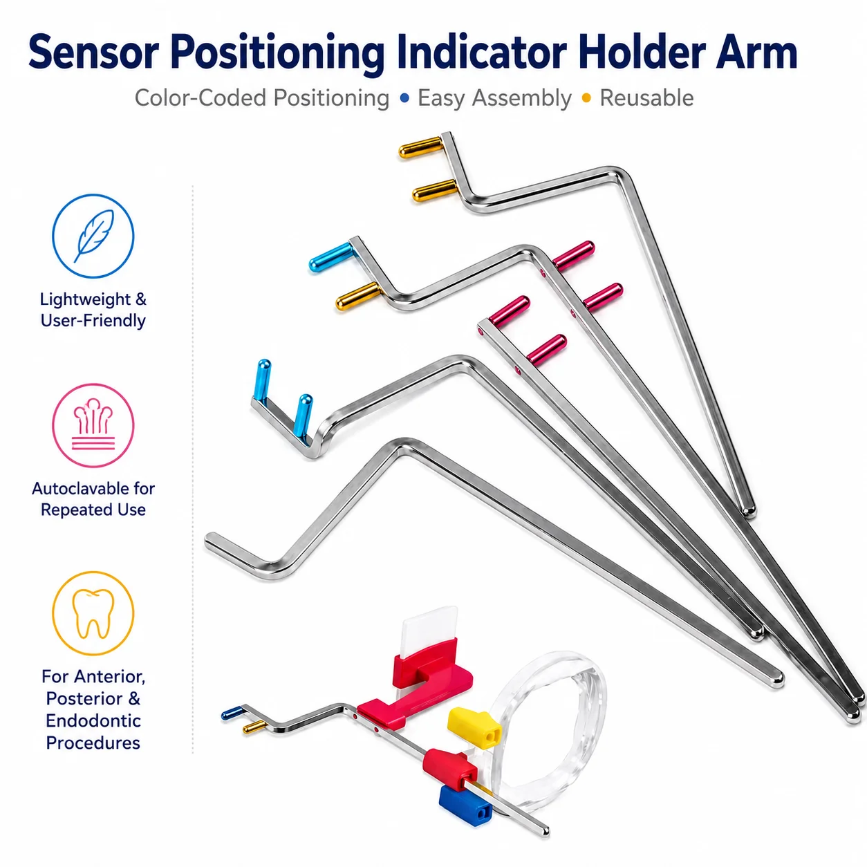 

1Pc Dental X-Ray Sensor Positioner Replacement Part for FPS3000 System Aiming Ring Indicator Arm Bite Block Autoclavable Aid
