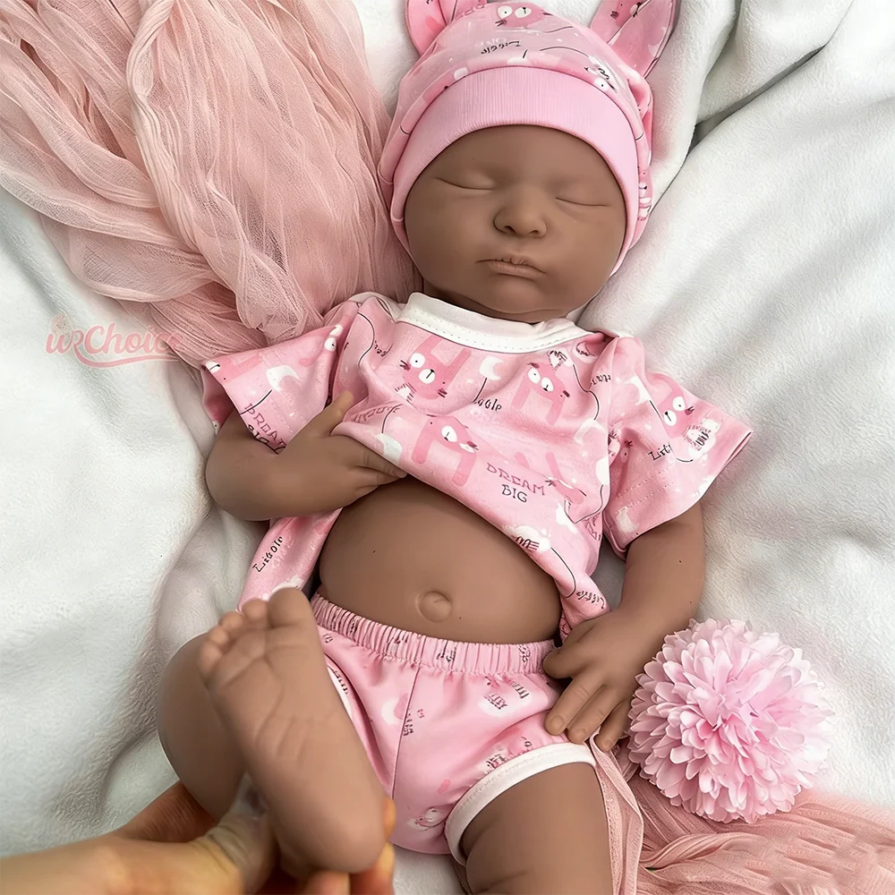 Pasgeboren Siliconen Babypop Full Body Gewogen Handgeschilderde Reborn Pop Gesloten Ogen Levensechte Meisje Collectibles DIY Reborne Kunstenaar