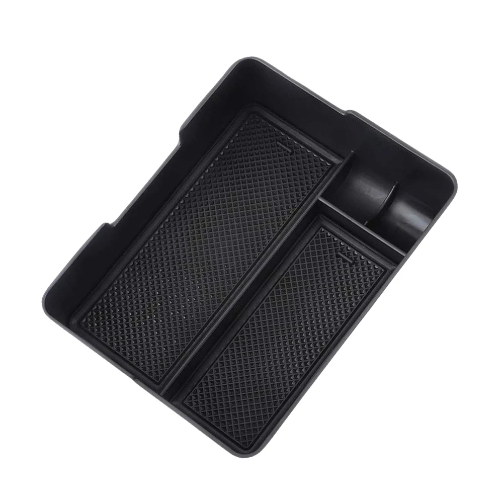 

Car Center Console Storage Box Large Capacity Premium Plastic Divided Compartments For Smartphone Wallet Water Cup Sunglasses