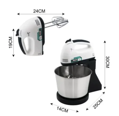 Premium Quality 2L Kitchen Dough Kneading Stand Food Mixer Egg Beater Hand Mixer With Mixing Bowl